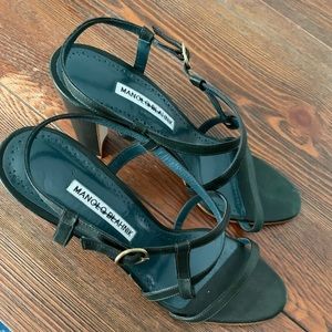 Womens Manolo Blahnik Dark Green Heels